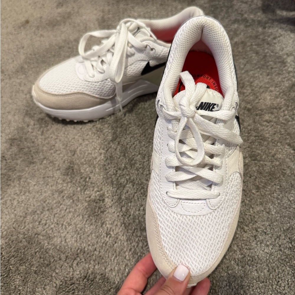 Nike Women's White and Tan Air Max Sneakers - Picture 2 of 5